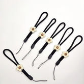 Cartoon lanyard for Pink Text Black Cat Cartoon Phone Charm